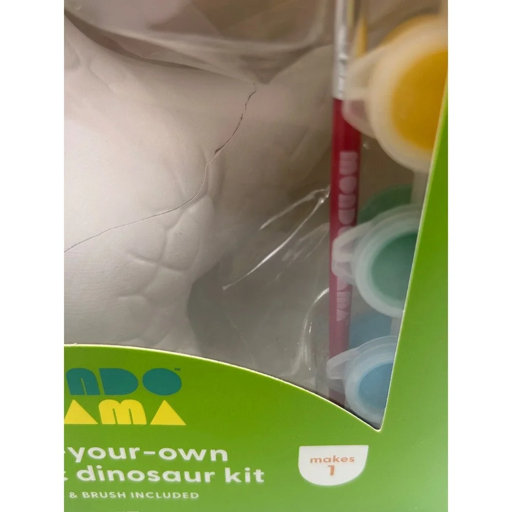 Mondo Llama Paint Your Own‎ Ceramic Dinosaur Kit T-Rex Craft Set with Paints